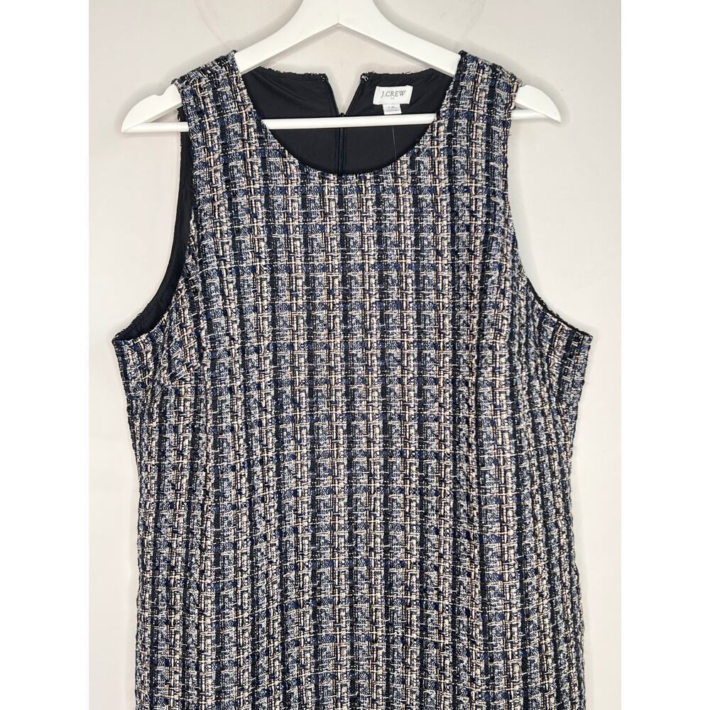 NWT J. Crew Navy and White Tweed Mini Dress - Picture 3 of 11